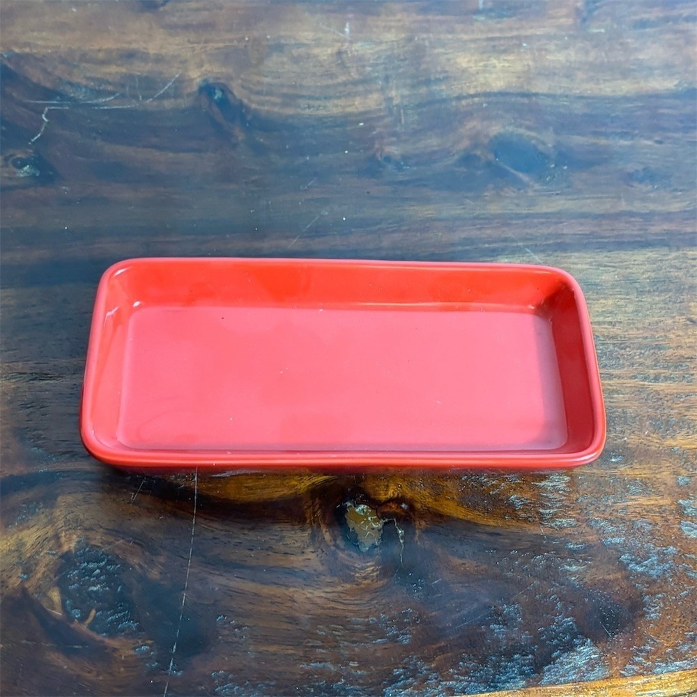 Le Creuset Butter Dish‎ Base Tray Only Replacement Part Red Rectangle 6x3